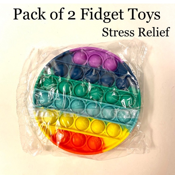 5/$15 🔥 Pack of 2 Fidget Toys POP Up Bubble Stress Relief - Picture 1 of 8